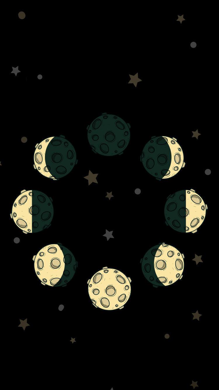 Artes Visuales, Fase Lunar, Luna, Arte, Circulo. Wallpaper in 750x1334 Resolution
