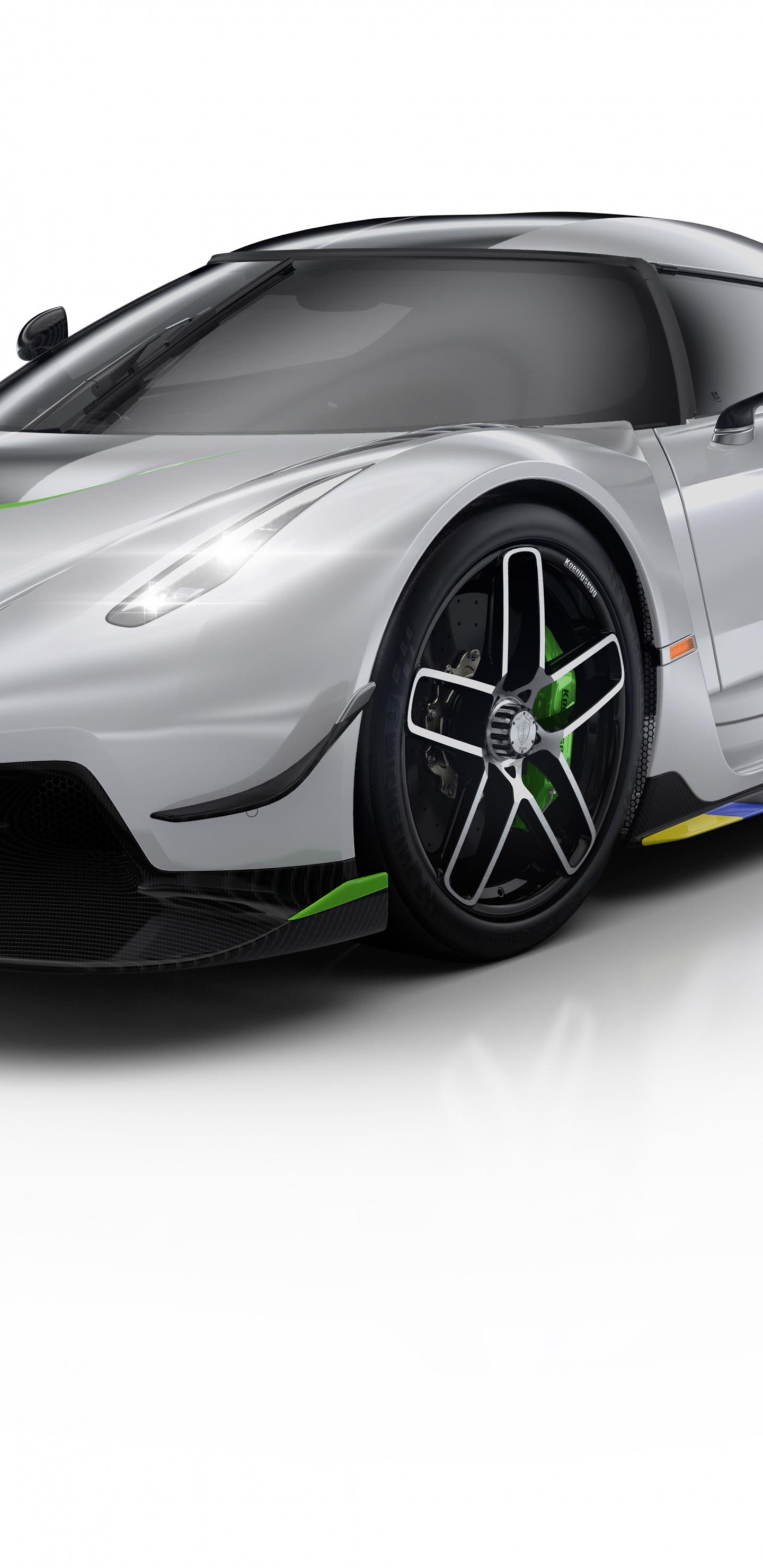 Lamborghini Aventador Noir Sur Fond Blanc. Wallpaper in 1440x2960 Resolution