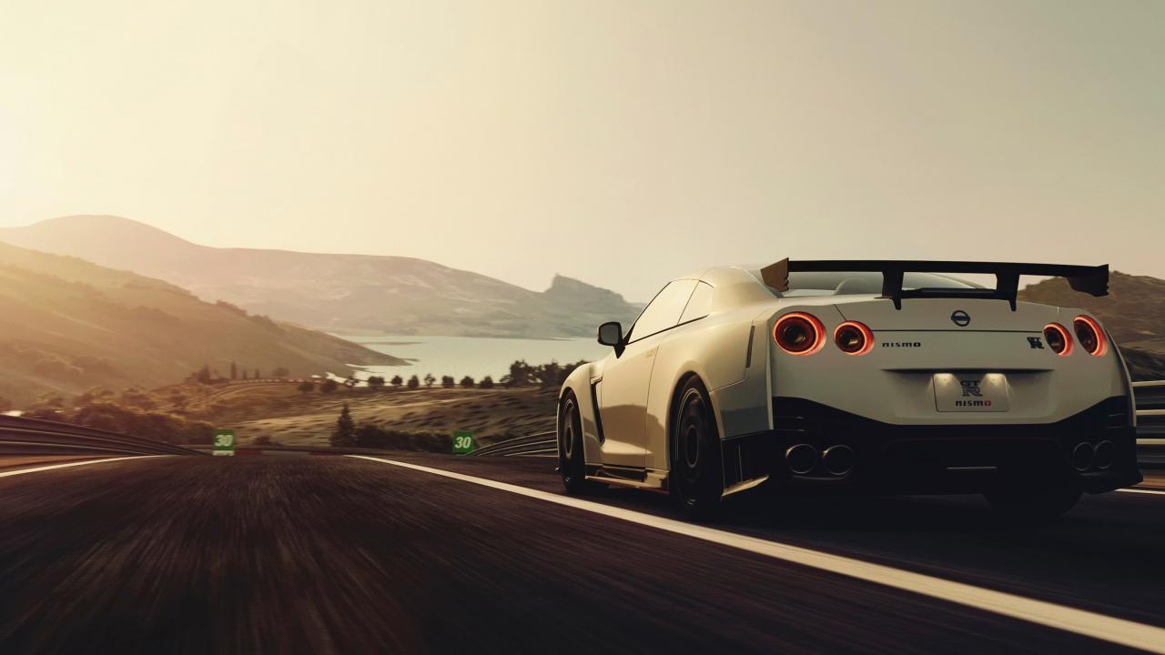 Suv Blanc Sur Route Pendant la Journée. Wallpaper in 1280x720 Resolution