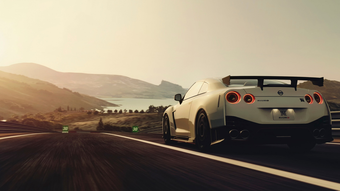 Suv Blanc Sur Route Pendant la Journée. Wallpaper in 1366x768 Resolution