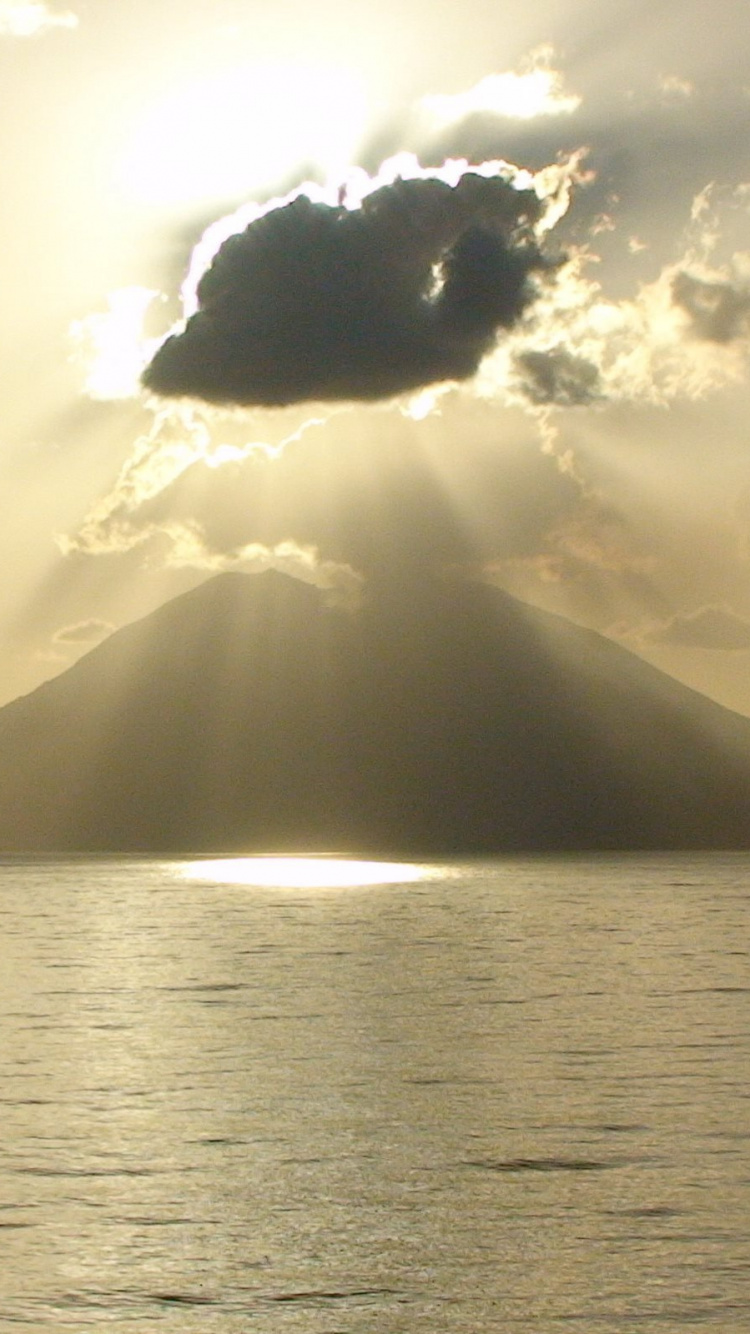 大海, 地平线, 阳光, 冷静, 海洋 壁纸 750x1334 允许