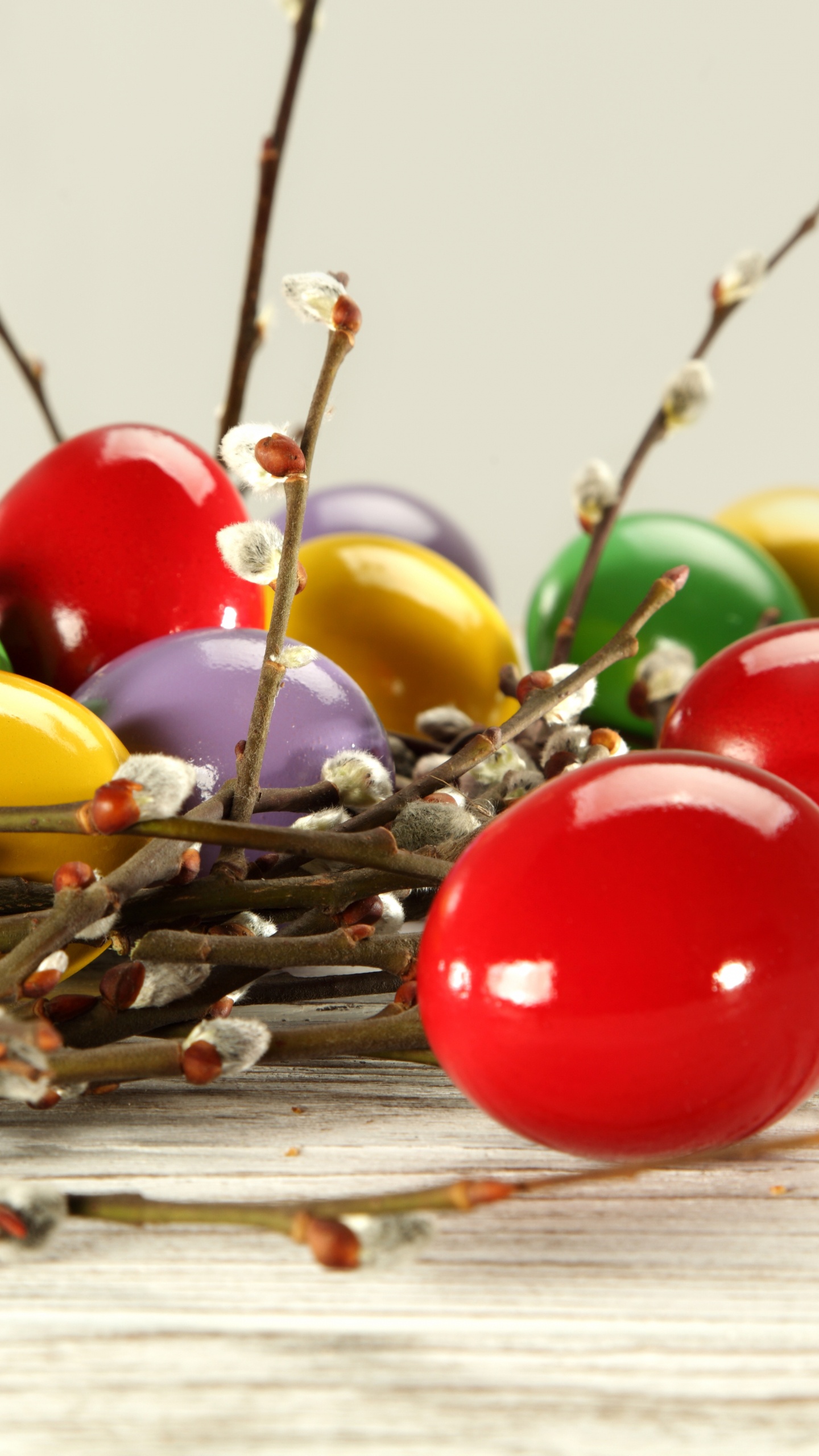 Easter Egg, Food, Fruit, Easter, Catkin. Wallpaper in 1440x2560 Resolution