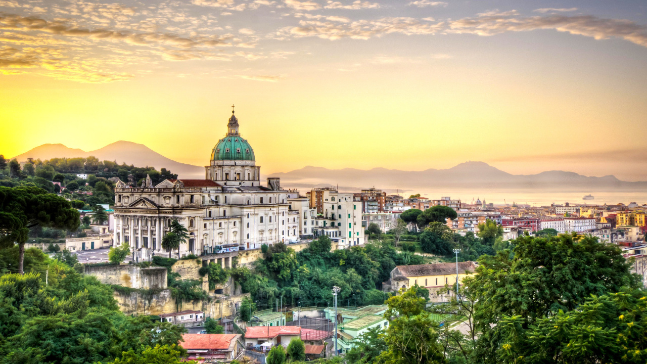 White and Brown Concrete Building During Sunset. Wallpaper in 1280x720 Resolution