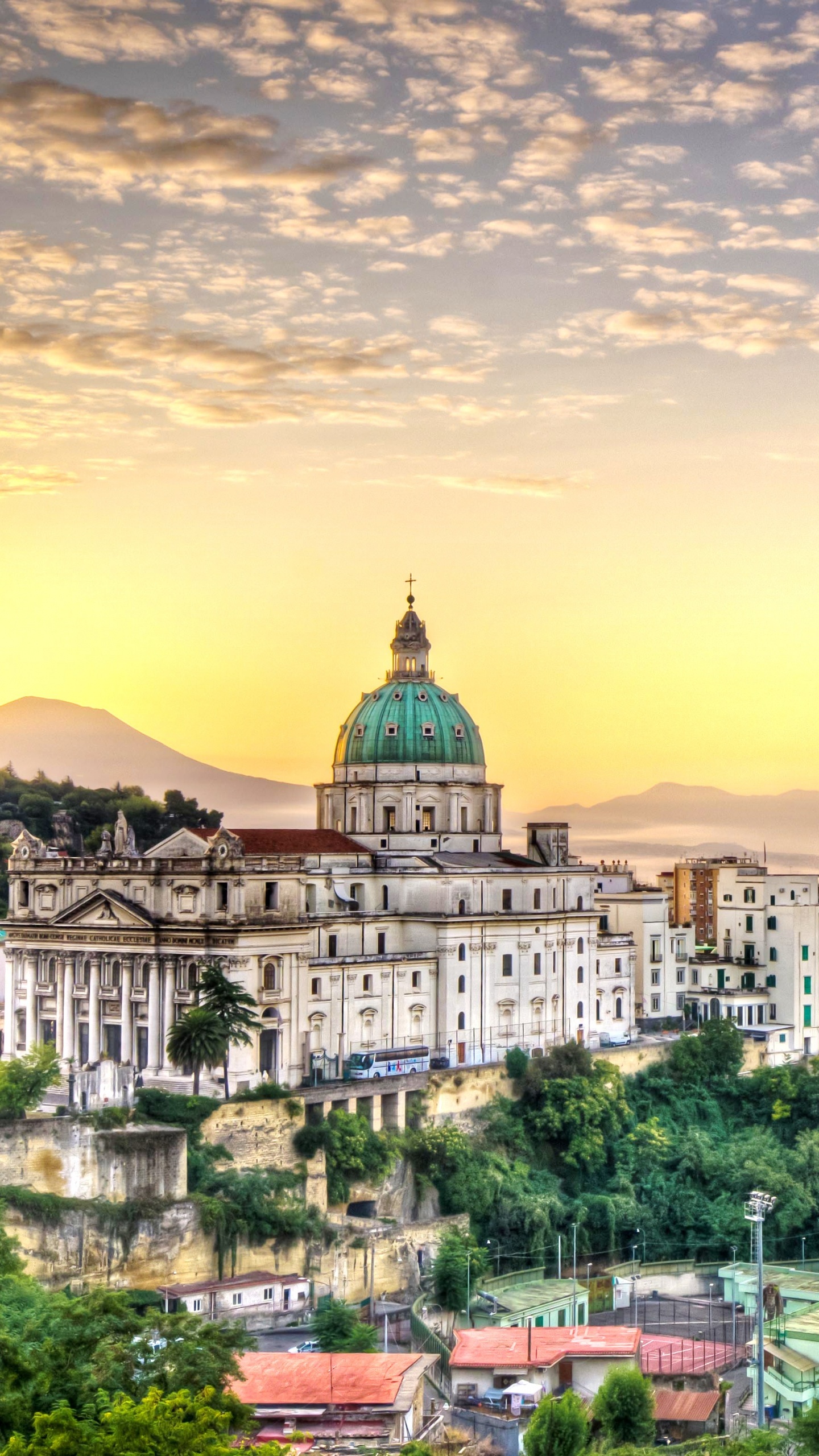 White and Brown Concrete Building During Sunset. Wallpaper in 1440x2560 Resolution