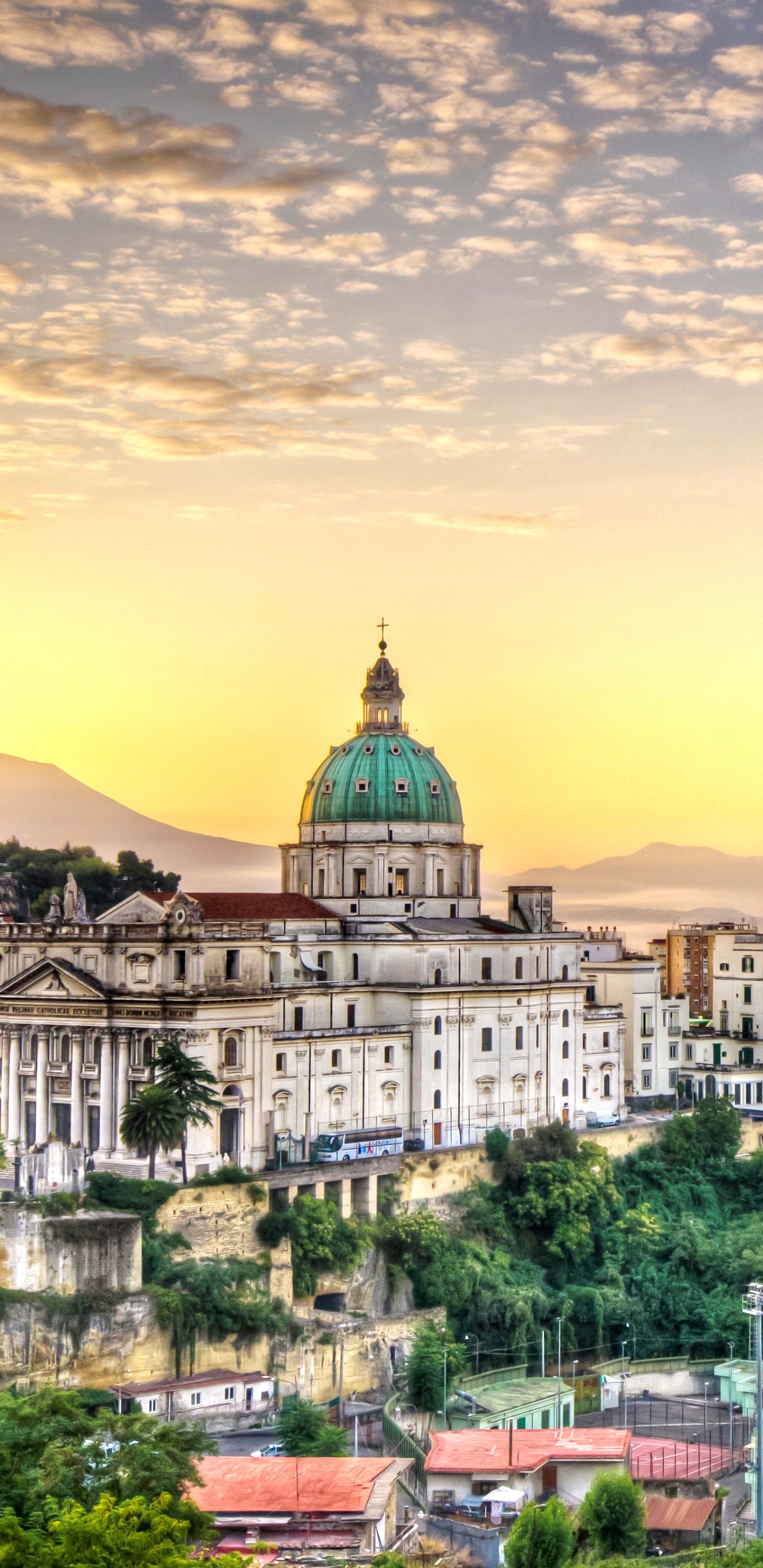 White and Brown Concrete Building During Sunset. Wallpaper in 1440x2960 Resolution