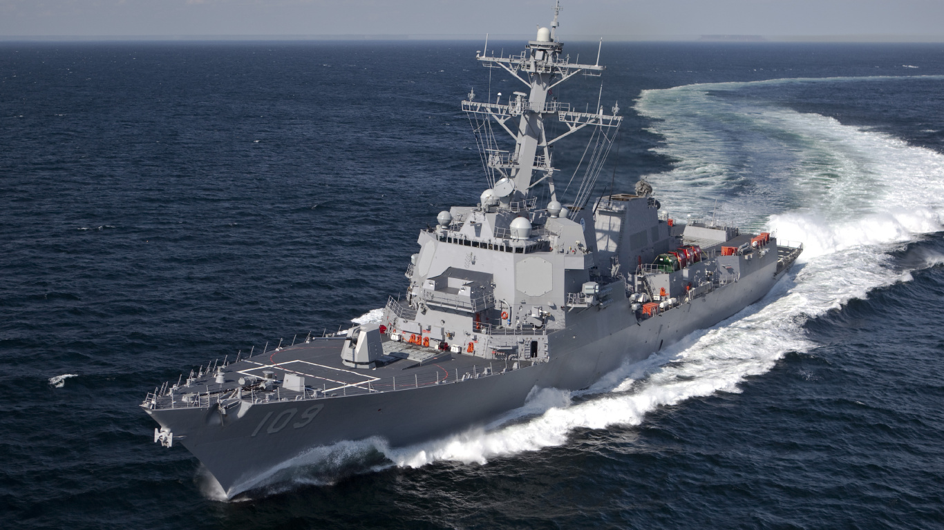 Marine Des États-unis, Destroyer, Uss Jason Dunham, USS Arleigh Burke, de Navires de Guerre. Wallpaper in 1366x768 Resolution