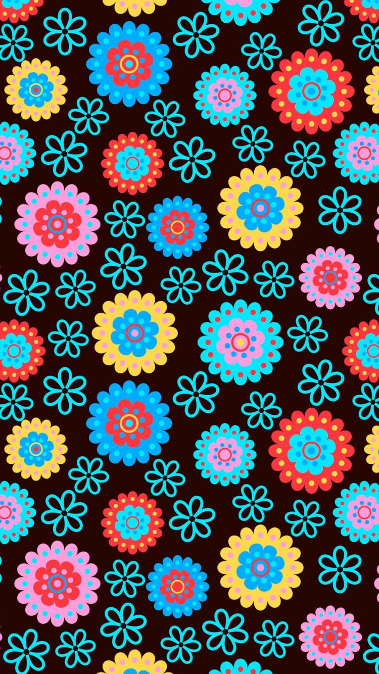 Textil Floral Rojo y Blanco. Wallpaper in 750x1334 Resolution