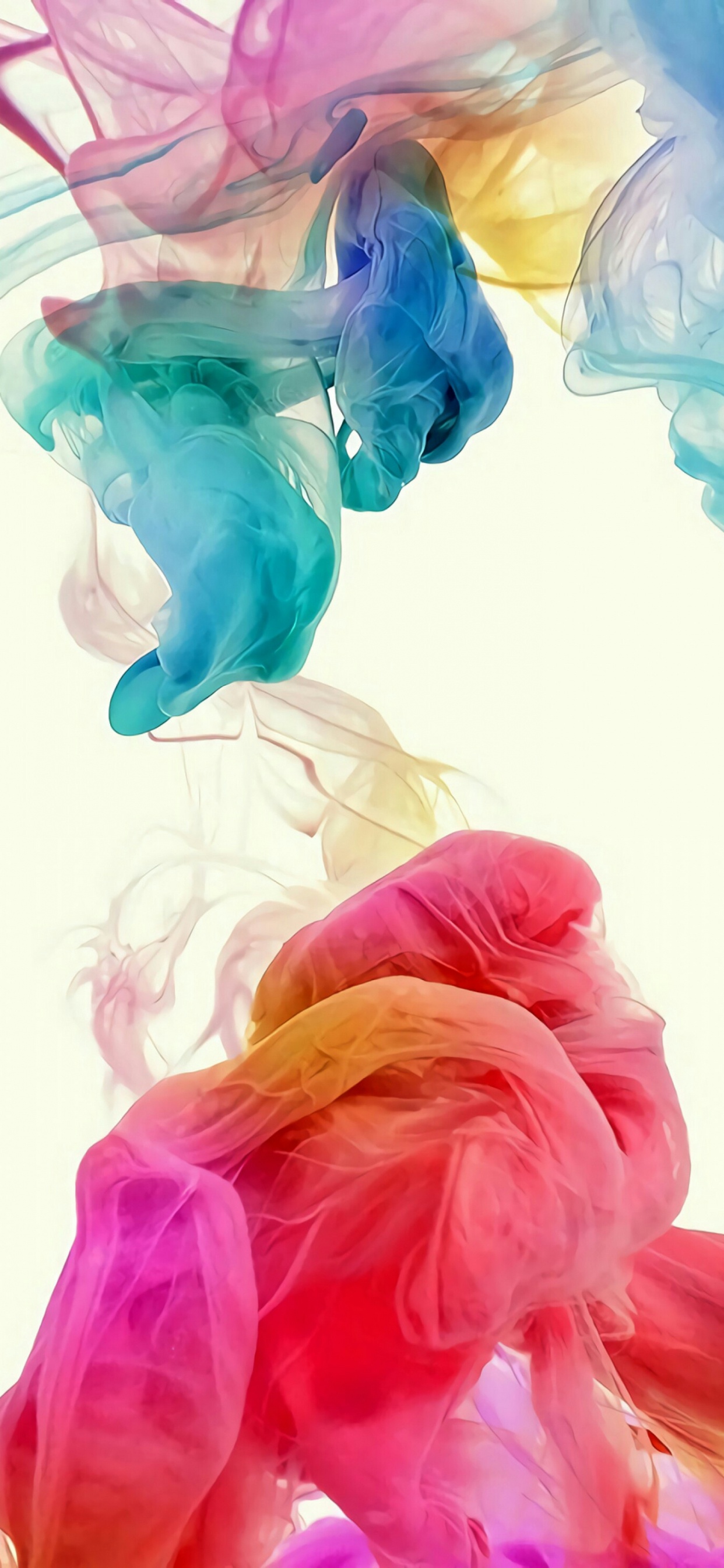 Humo Rosa Azul y Naranja. Wallpaper in 1242x2688 Resolution