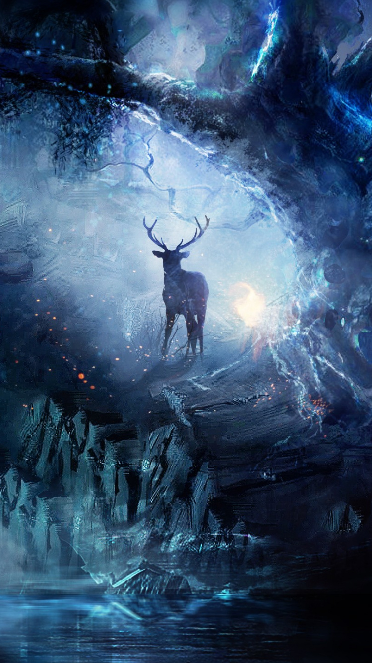 艺术, 画家, 冰洞, 神秘, 概念艺术 壁纸 750x1334 允许