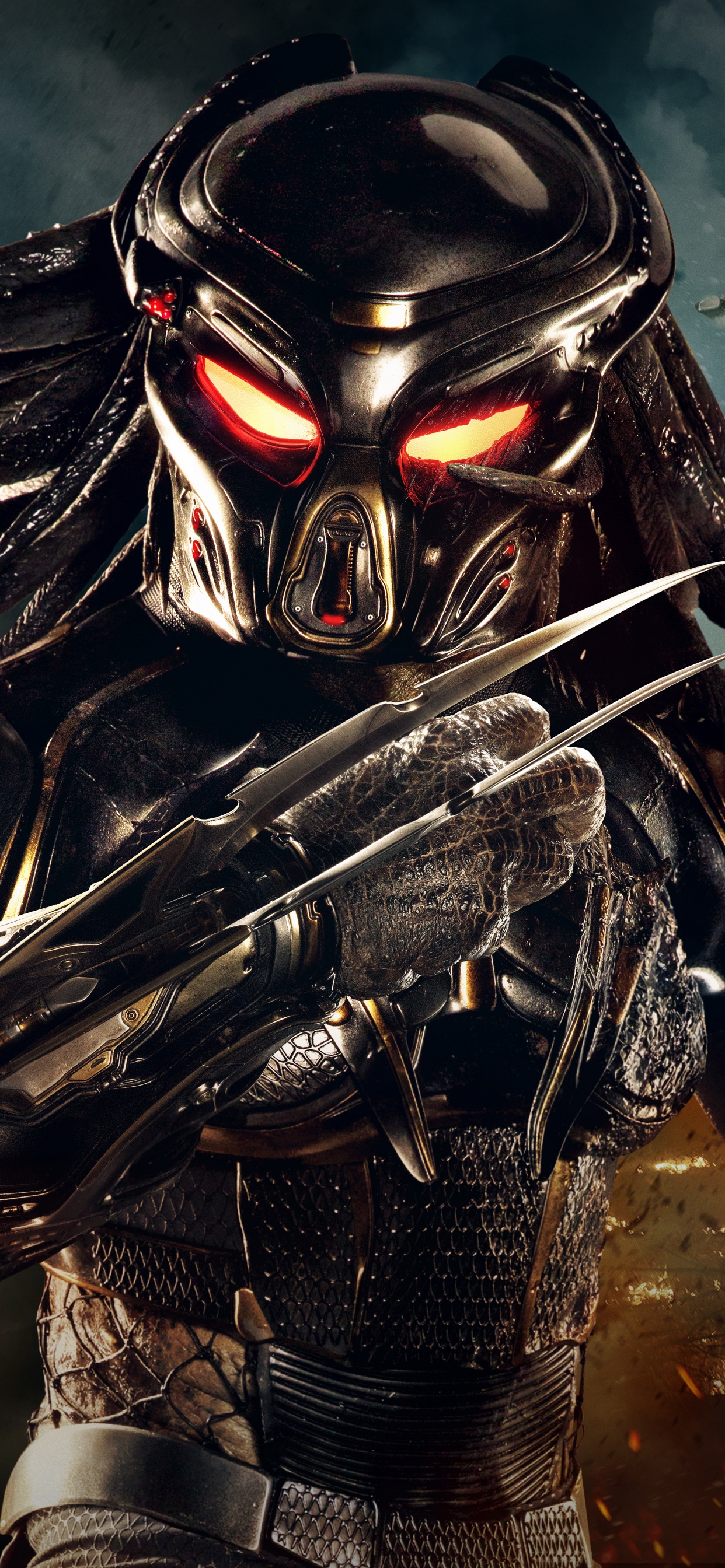 Hombre en Traje Negro y Gris Con Rifle Negro. Wallpaper in 1242x2688 Resolution