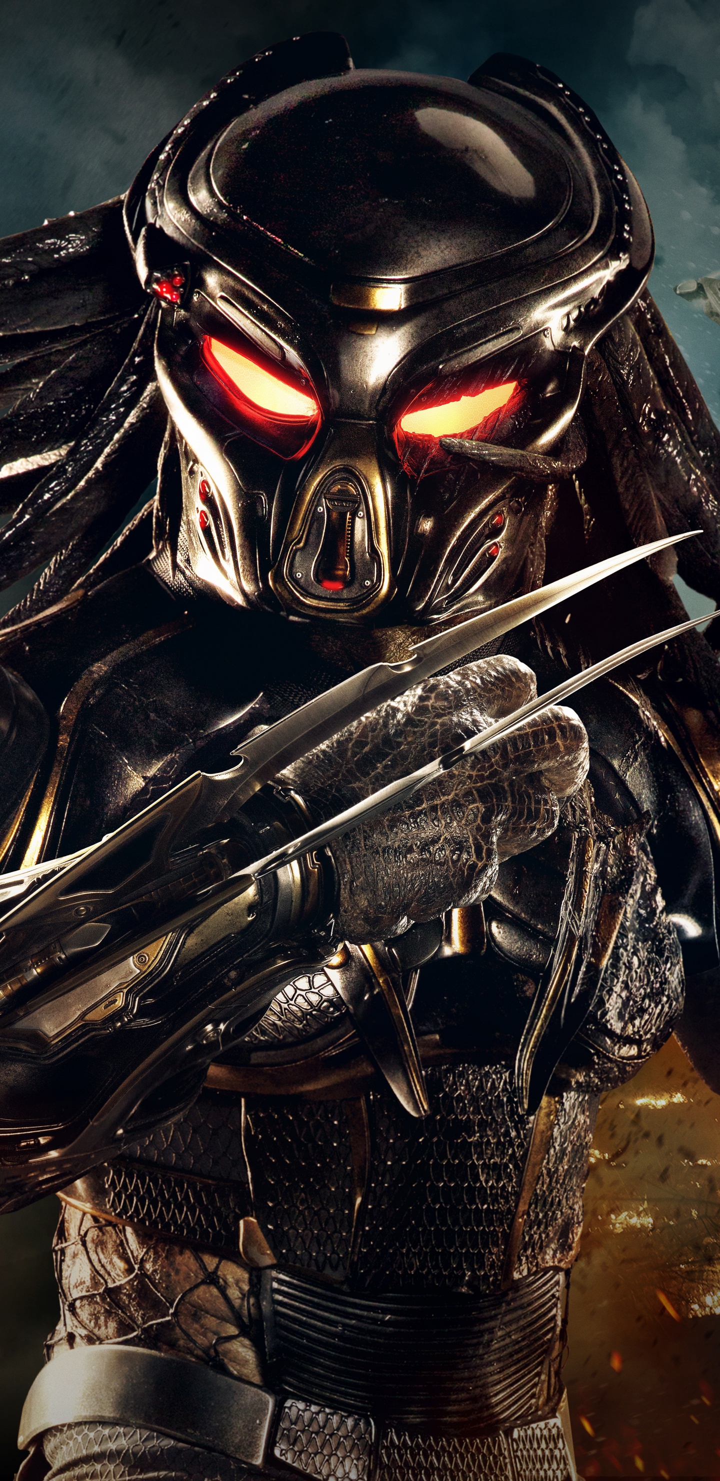 Hombre en Traje Negro y Gris Con Rifle Negro. Wallpaper in 1440x2960 Resolution