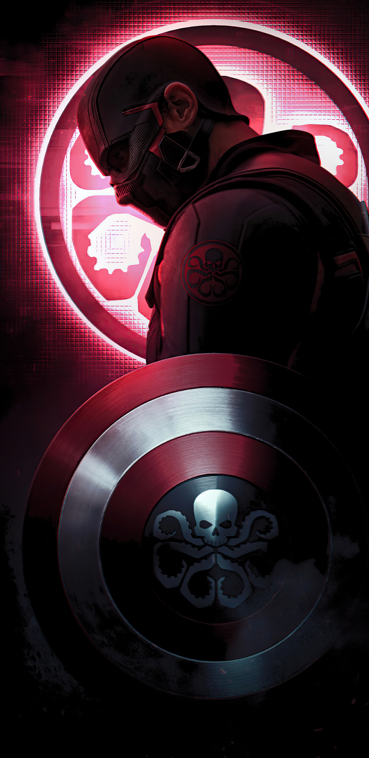 Captain America, Capitaine Hydre, Agent Américain, Natasha Romanoff, Panthère Noire. Wallpaper in 1440x2960 Resolution