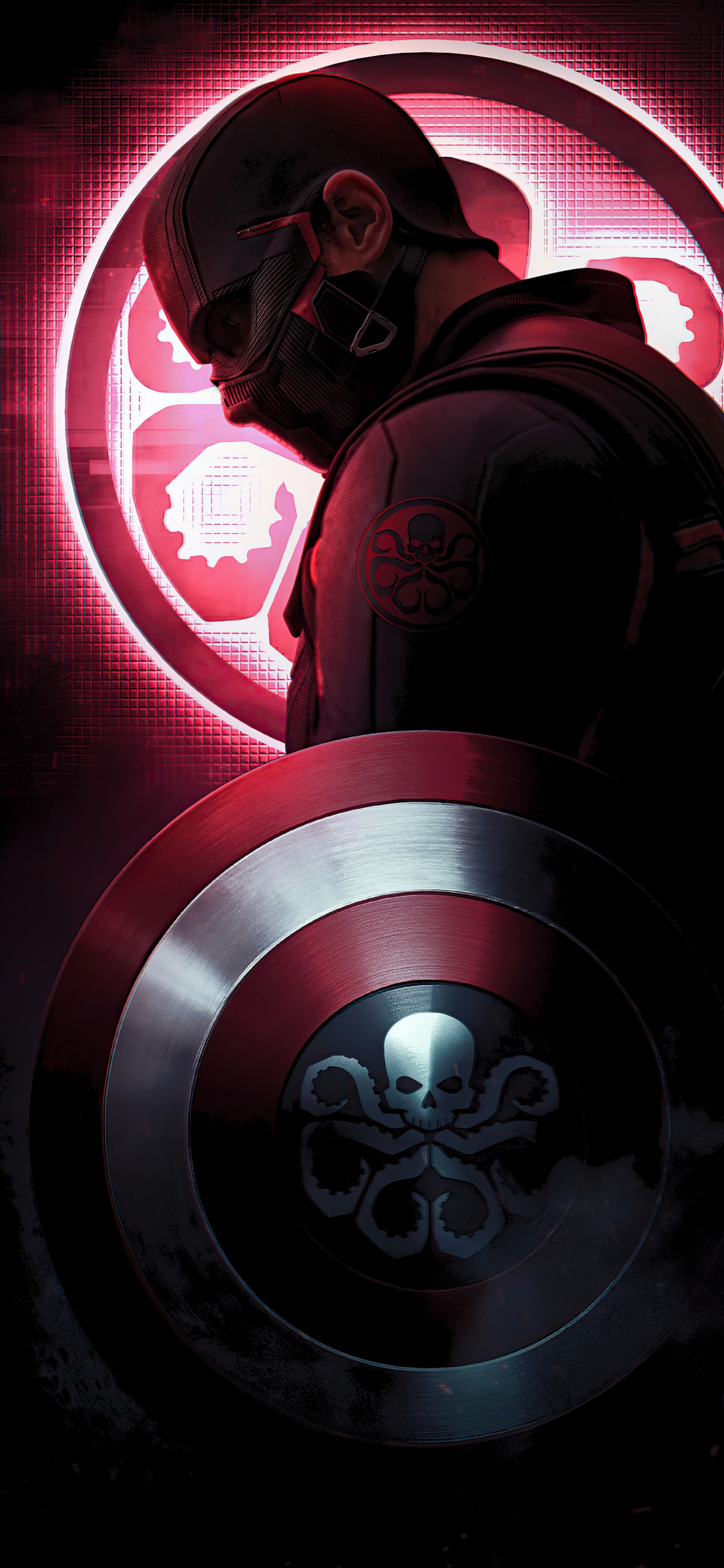 Captain America, Kapitän Hydra, Uns Agent, Natasha Romanoff, Black Panther. Wallpaper in 1125x2436 Resolution
