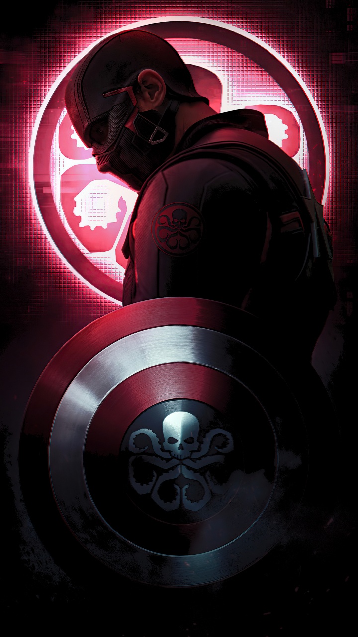 Captain America, Kapitän Hydra, Uns Agent, Natasha Romanoff, Black Panther. Wallpaper in 720x1280 Resolution