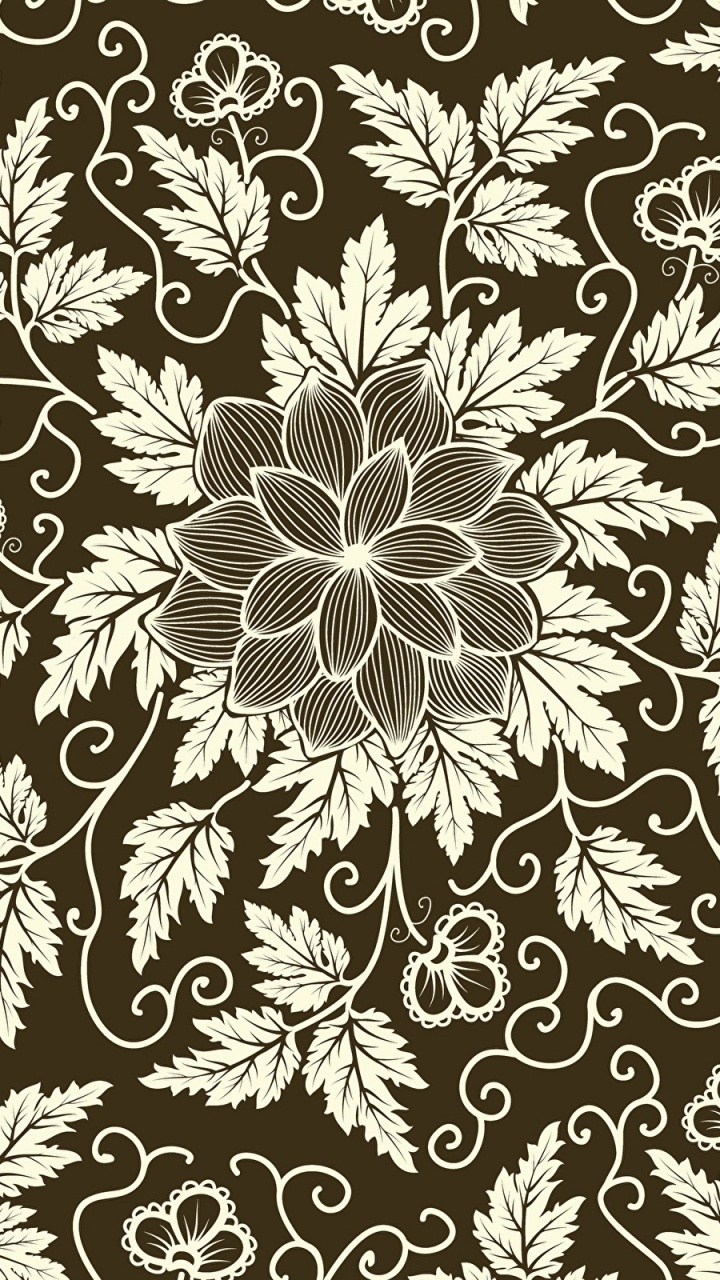 Textil Floral Blanco y Negro. Wallpaper in 720x1280 Resolution