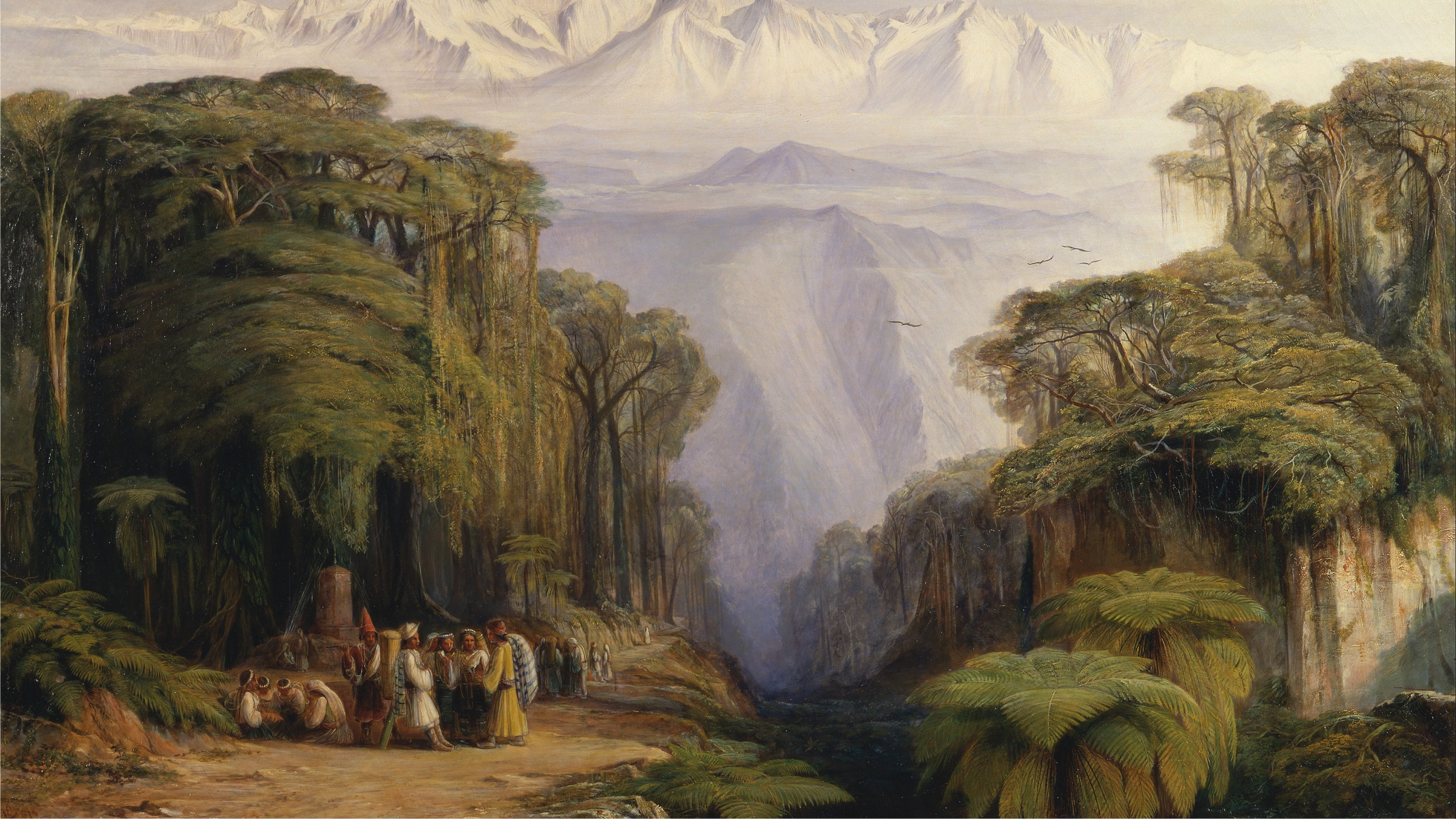 Caballos en el Campo de Hierba Verde Cerca de la Montaña Durante el Día. Wallpaper in 2560x1440 Resolution