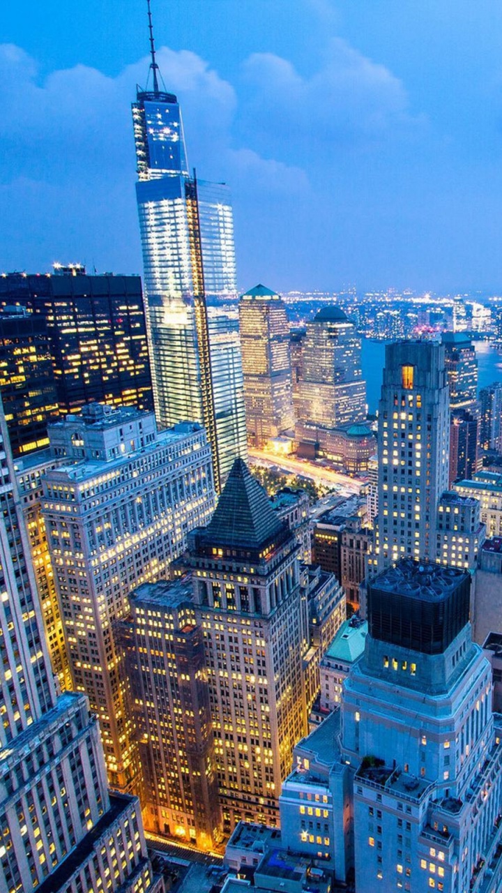 City Skyline Under Blue Sky During Daytime. Wallpaper in 720x1280 Resolution