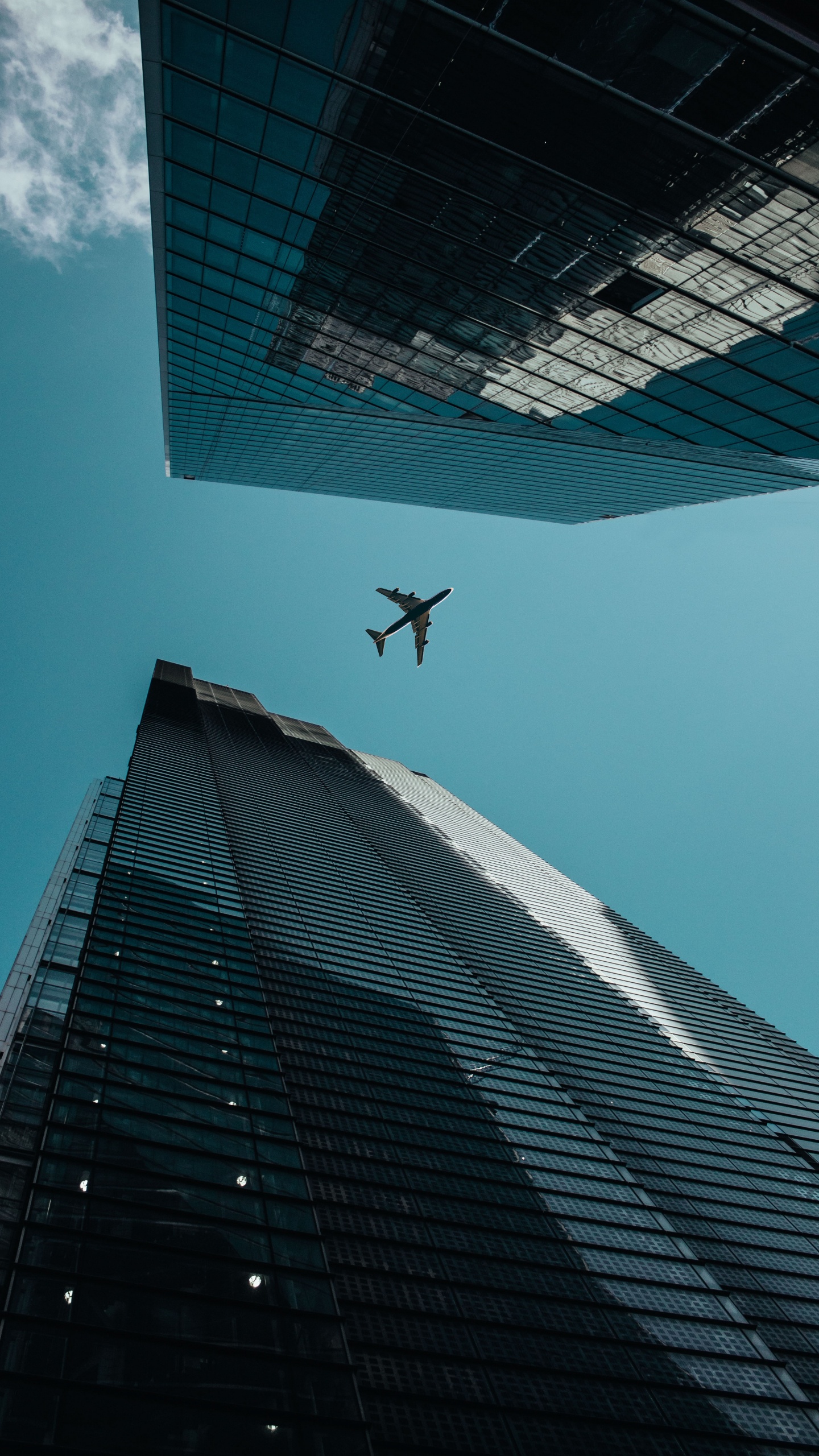 Airplane, Flight, Aircraft, Building, Skyscraper. Wallpaper in 1440x2560 Resolution