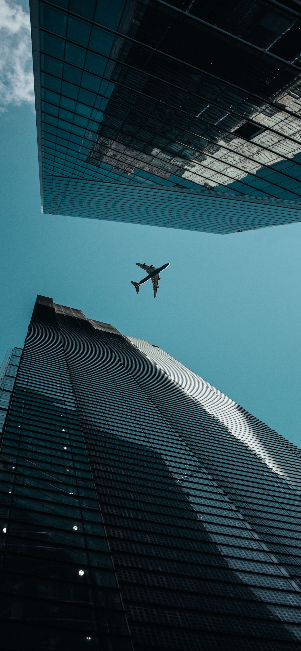 Avion, Vol, Bâtiment, Gratte-ciel, la Journée. Wallpaper in 1242x2688 Resolution