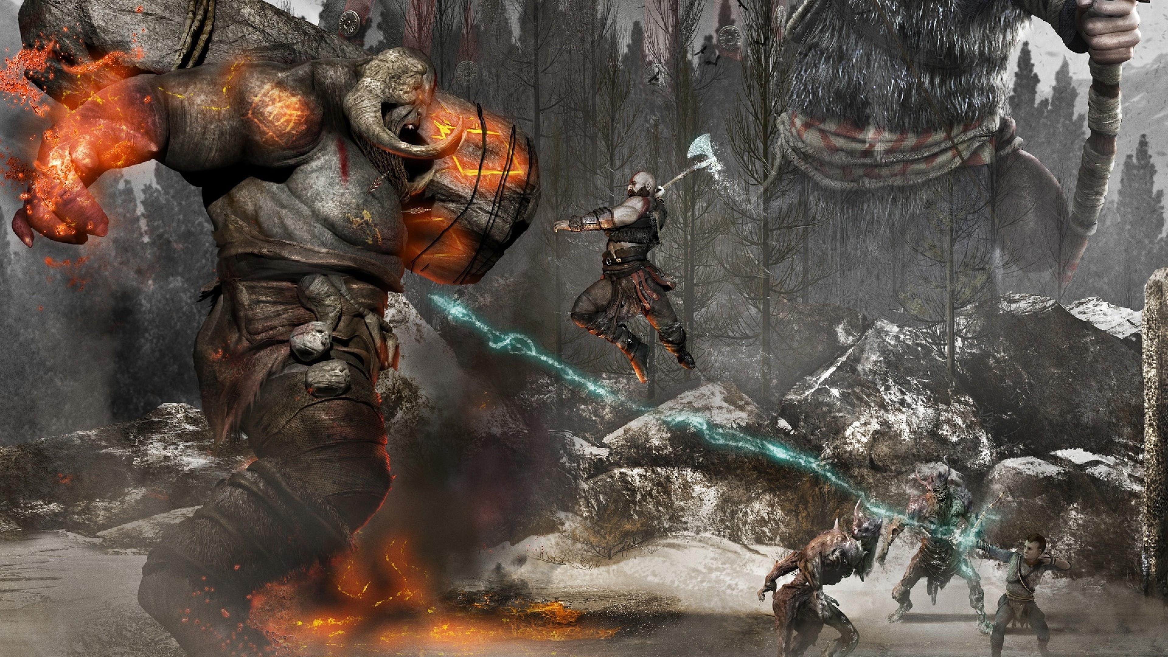 Strategy Video Game, God of War Collection, Game, God of War Ii, Games. Wallpaper in 3840x2160 Resolution