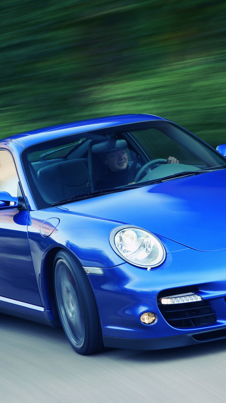 Blue Porsche 911 on Road During Daytime. Wallpaper in 750x1334 Resolution