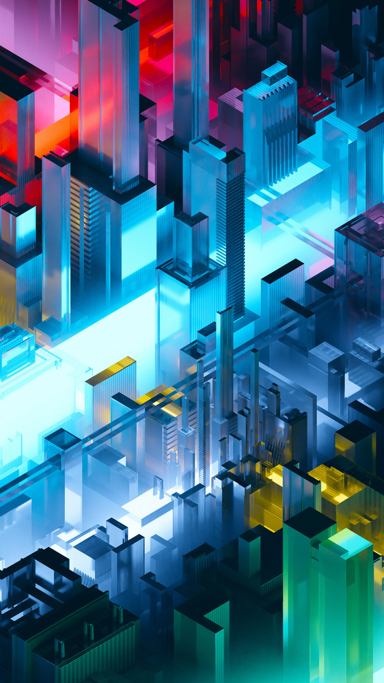 Architecture, Illustration, Conception, Graphisme, Blue. Wallpaper in 750x1334 Resolution