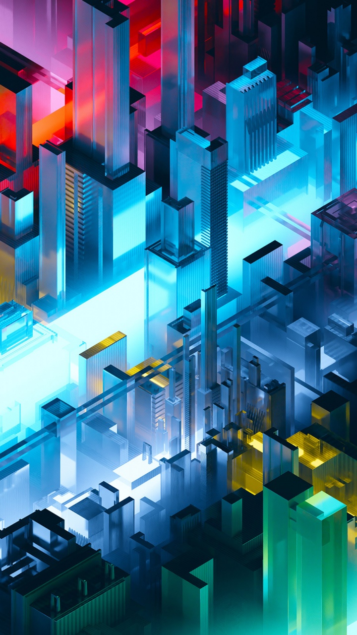 Architektur, Illustration, Design, Grafik-design, Blau. Wallpaper in 720x1280 Resolution