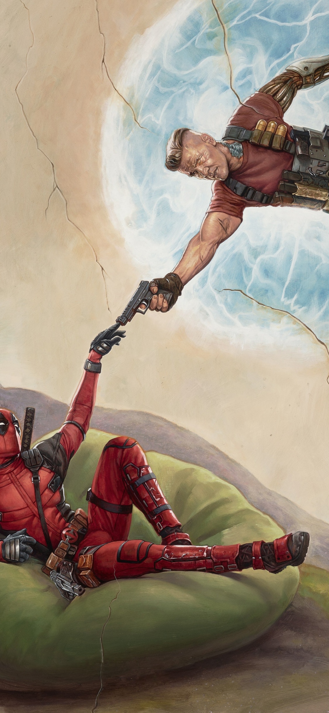 Téléphone Deadpool 2, Affiche, Superhero, Câble Deadpool, Action. Wallpaper in 1125x2436 Resolution