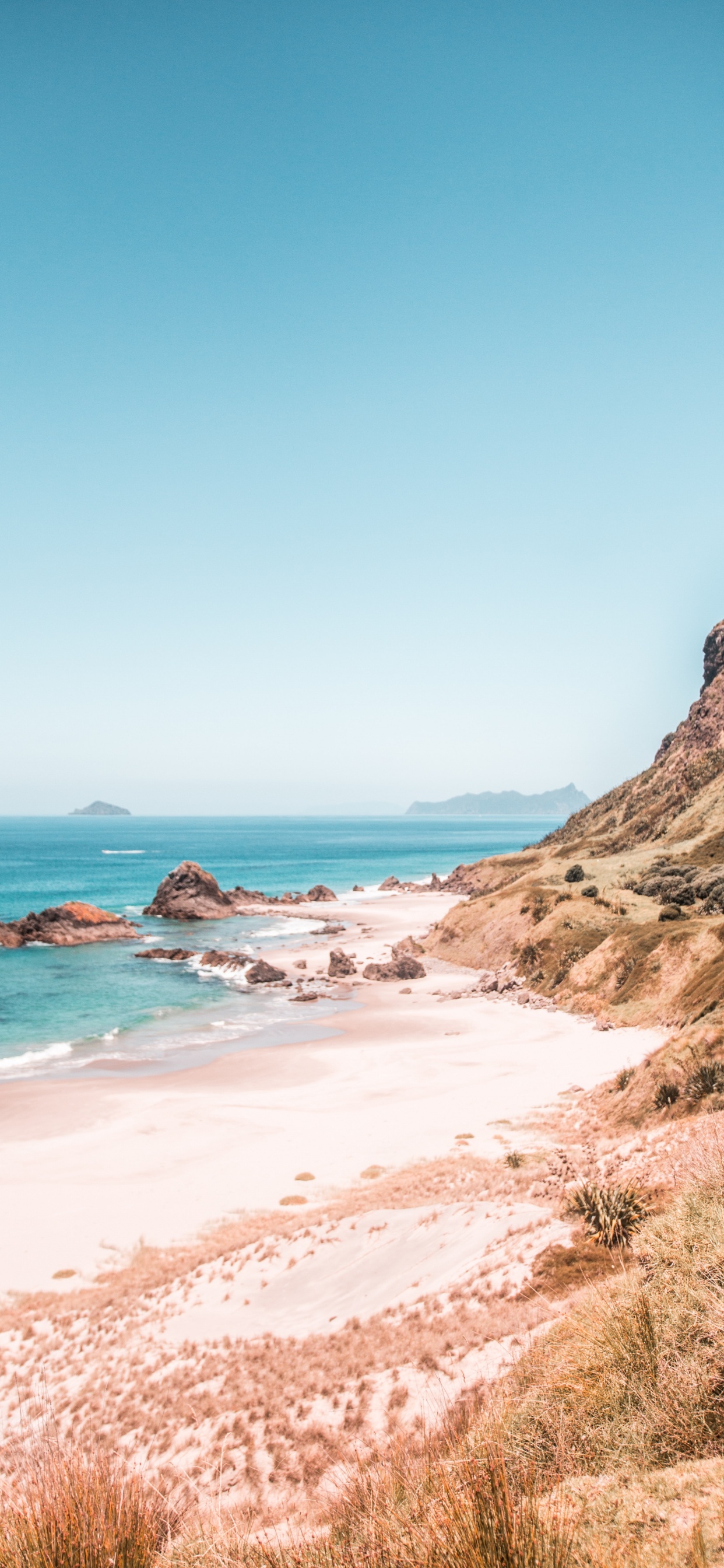 Beach, Sea, Coast, Cove, Body of Water. Wallpaper in 1242x2688 Resolution