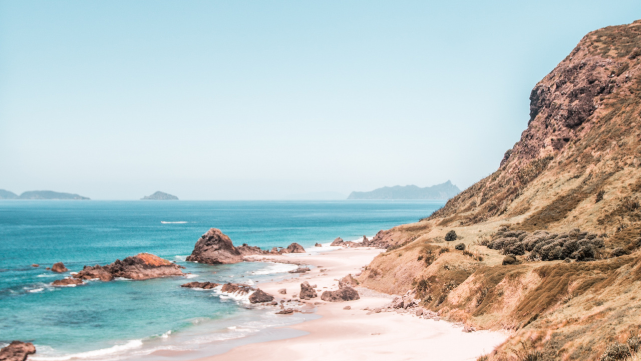 Playa, Mar, Costa, Cove, Cuerpo de Agua. Wallpaper in 1280x720 Resolution