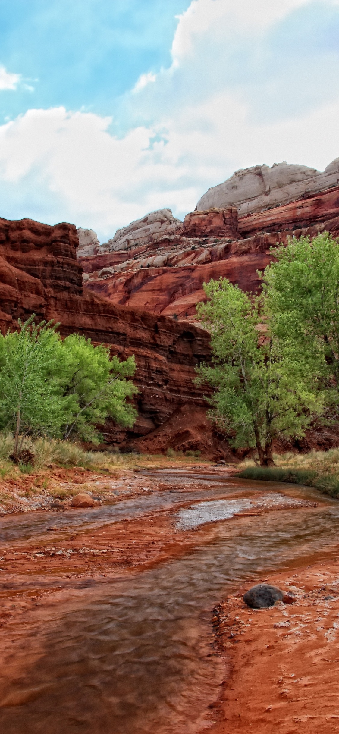 Brown Rocky Mountain Under Blue Sky During Daytime. Wallpaper in 1125x2436 Resolution