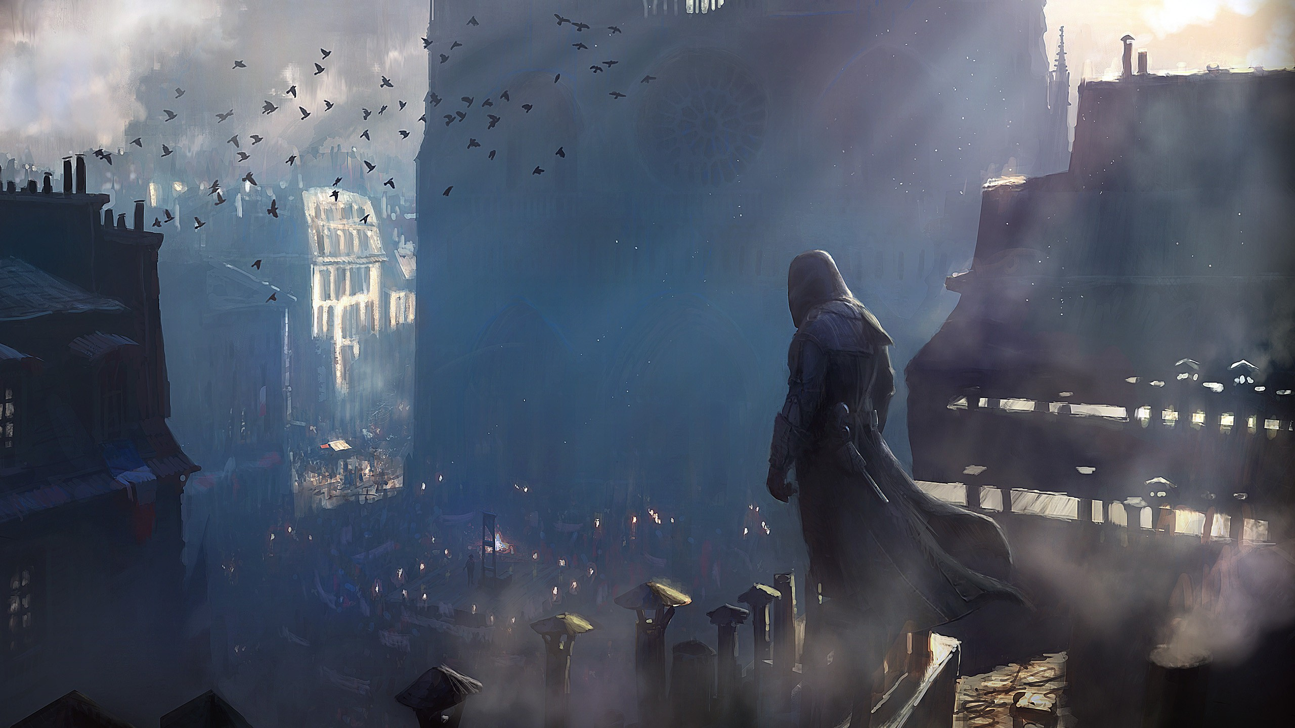 Assassins Creed Unity, Assassins Creed Syndicat, Ubisoft, Batman, Jeu Pc. Wallpaper in 2560x1440 Resolution