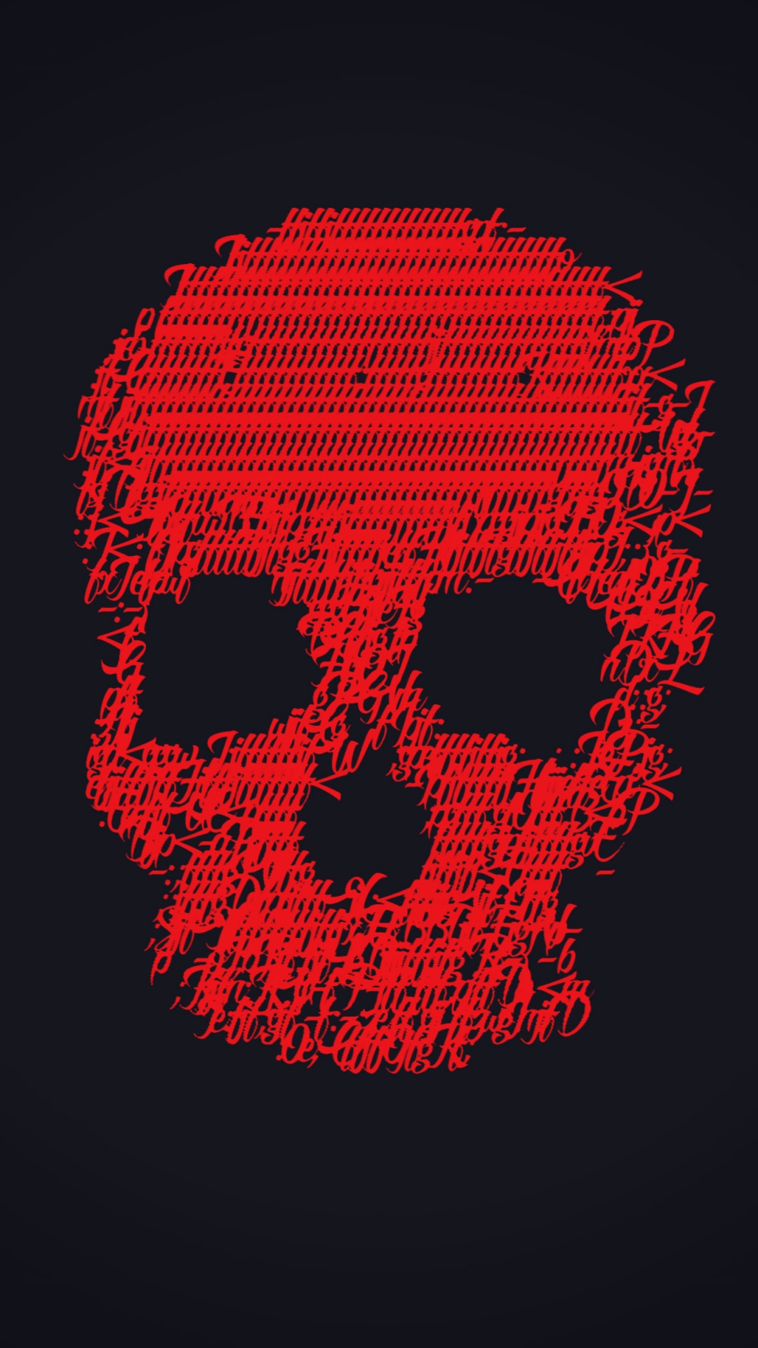 Red Skull, Art, Red, Skull, Bone. Wallpaper in 1080x1920 Resolution