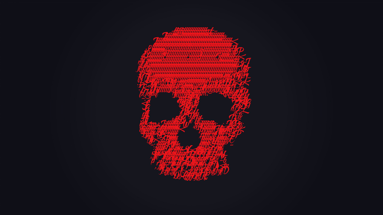 Red Skull, Art, Red, Skull, Bone. Wallpaper in 1280x720 Resolution