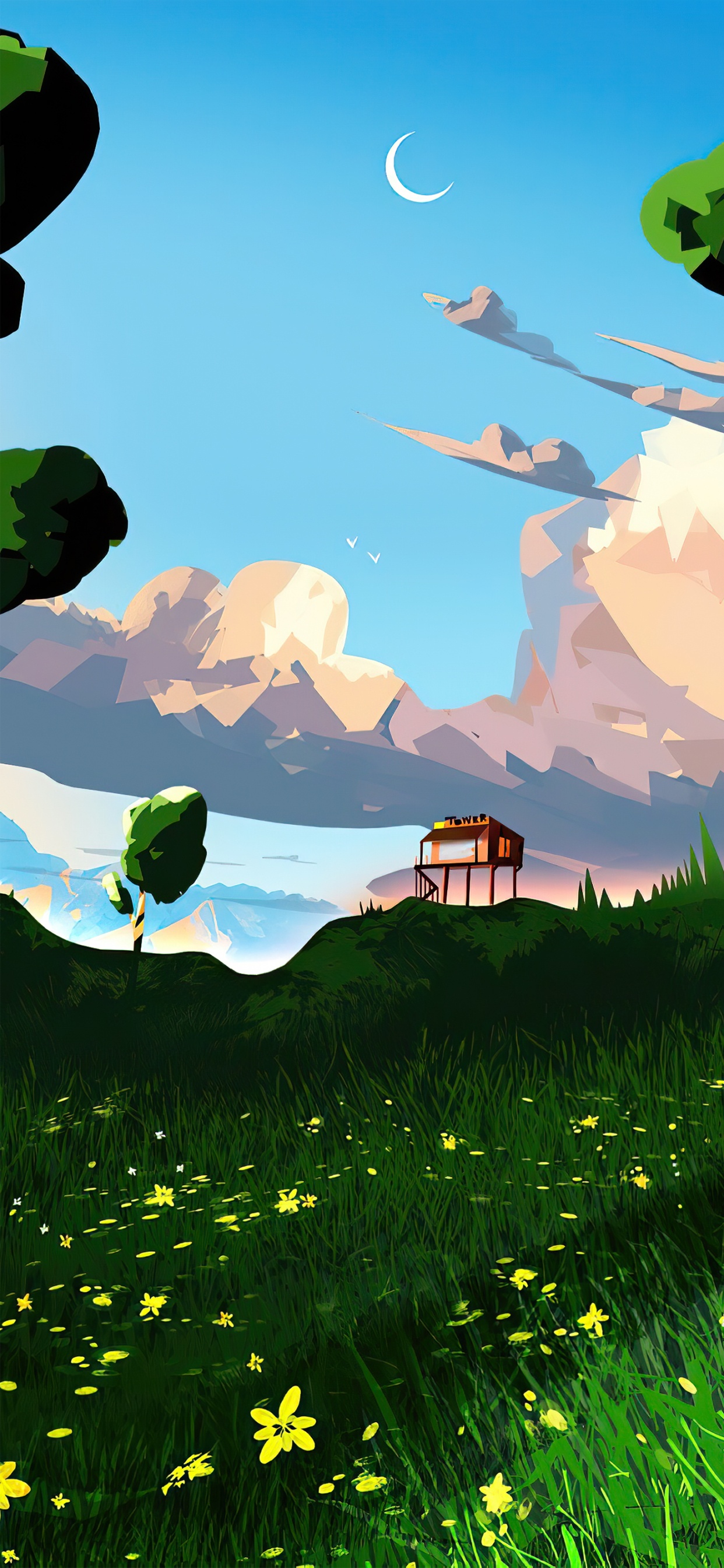 野花, 艺术, 绘画, 扇子的艺术, 卡通 壁纸 1242x2688 允许