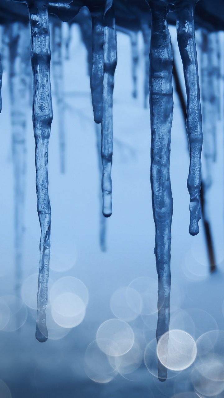 Carámbano, Azul, Hielo, Agua, Congelación. Wallpaper in 720x1280 Resolution