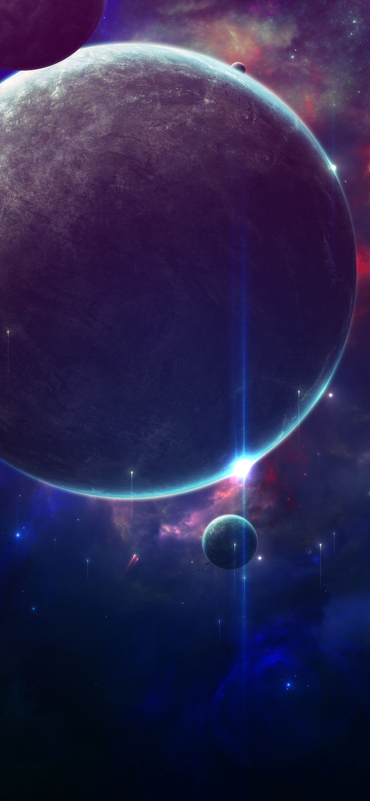 Vollmond Mit Blauem Und Schwarzem Hintergrund. Wallpaper in 1242x2688 Resolution