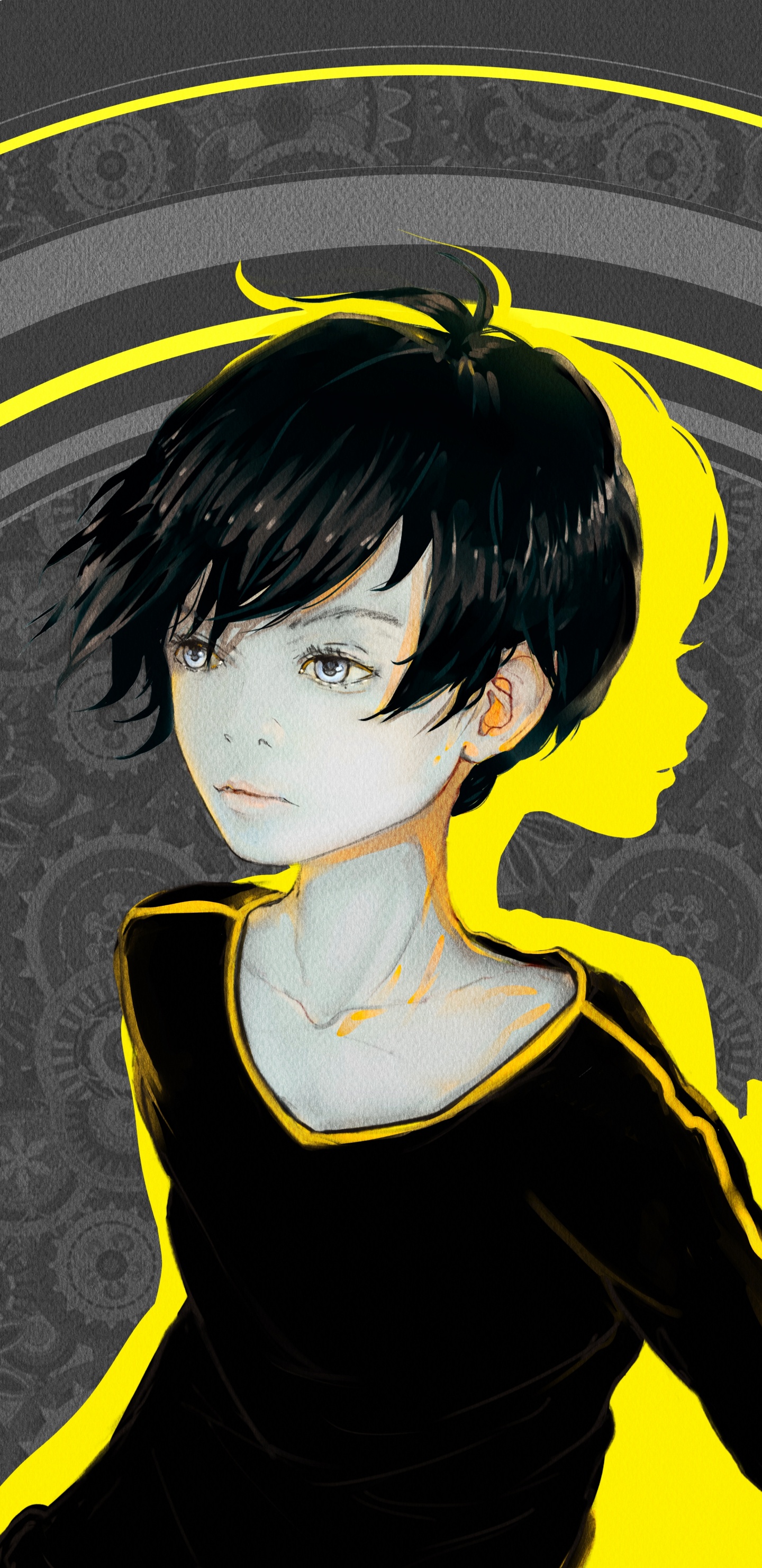 Personaje de Anime Masculino de Pelo Negro. Wallpaper in 1440x2960 Resolution