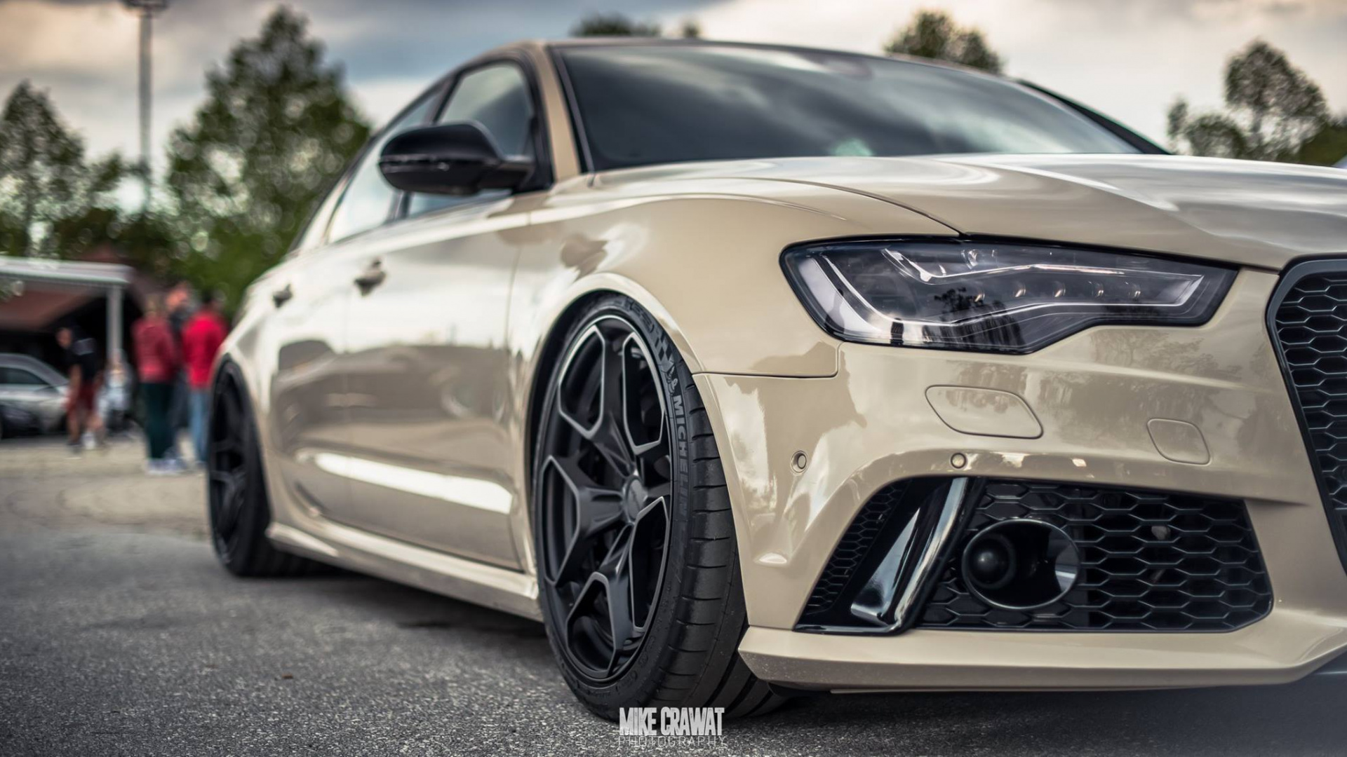 Gold Mercedes Benz Coupe on Road During Daytime. Wallpaper in 1920x1080 Resolution