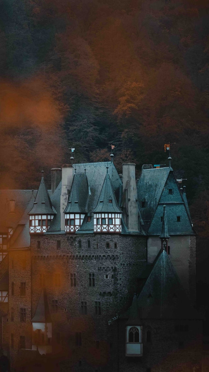 Die Burg Eltz, Malerei, Schloss, Visual Arts, Burg Eltz Strae. Wallpaper in 720x1280 Resolution