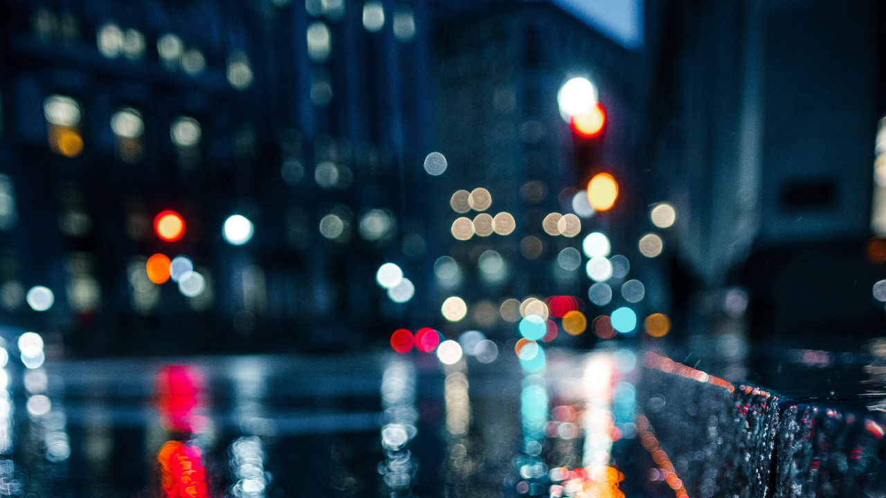 Water Droplets on Glass During Night Time. Wallpaper in 1280x720 Resolution