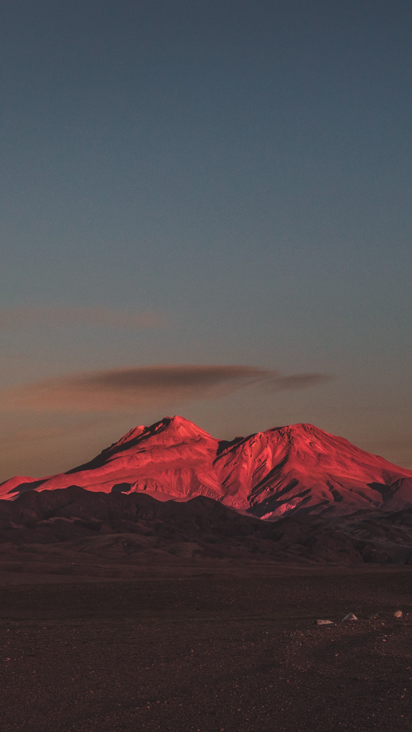 Volcan-bouclier, Les Reliefs Montagneux, Matin, Horizon, Gamme de Montagne. Wallpaper in 1440x2560 Resolution