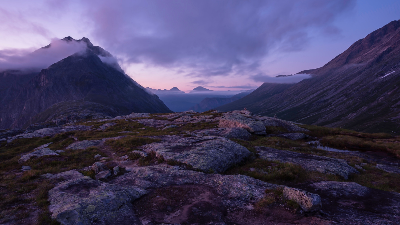 Mountain, Mountain Range, Ndalsnes, Mountainous Landforms, Highland. Wallpaper in 1280x720 Resolution