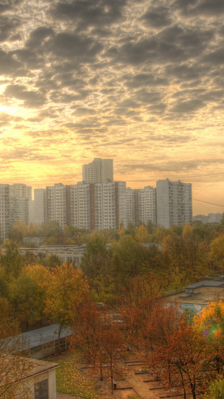 Cars Parked on Parking Lot Near High Rise Buildings During Daytime. Wallpaper in 720x1280 Resolution