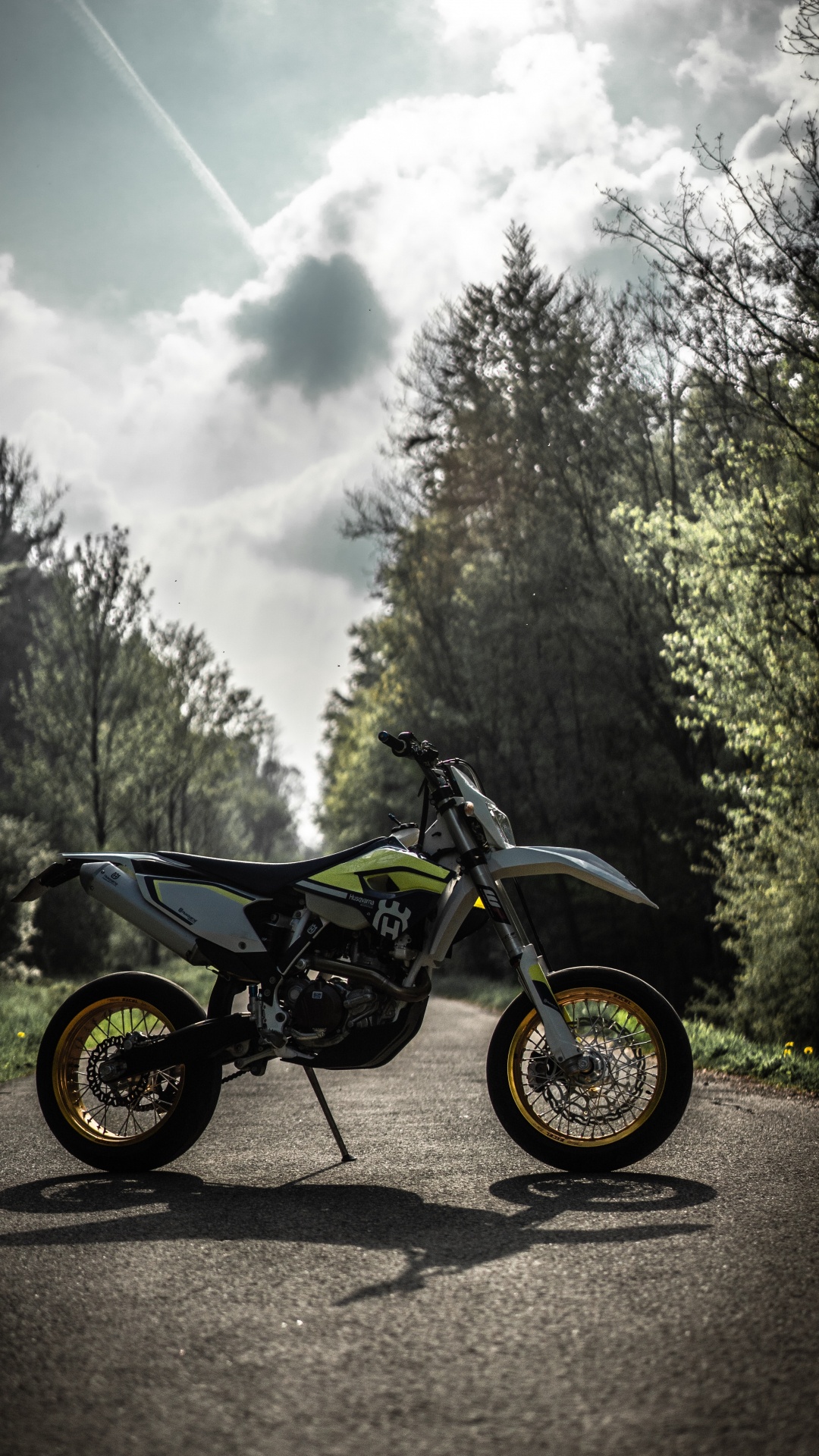 的土壤, 天空, 轮胎, 森林, 滑胎 壁纸 1080x1920 允许