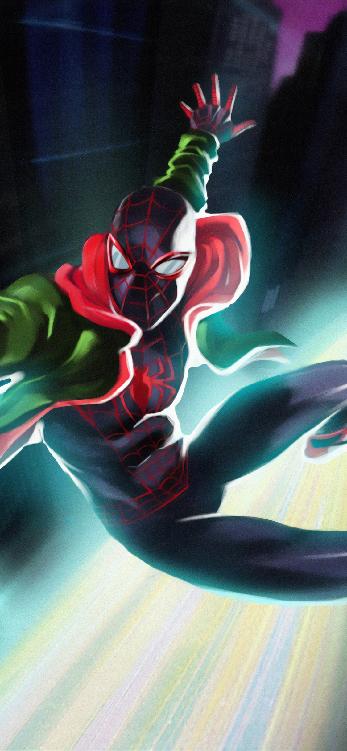 里*莫拉莱斯, Spider-man, 图形设计, 街舞, 动画 壁纸 1125x2436 允许