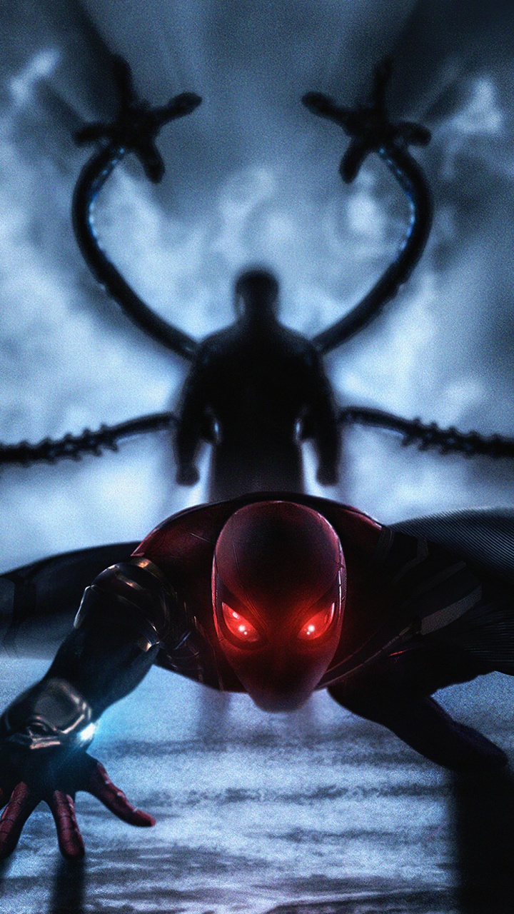 Red and Black Robot With Black and Red Wings. Wallpaper in 720x1280 Resolution