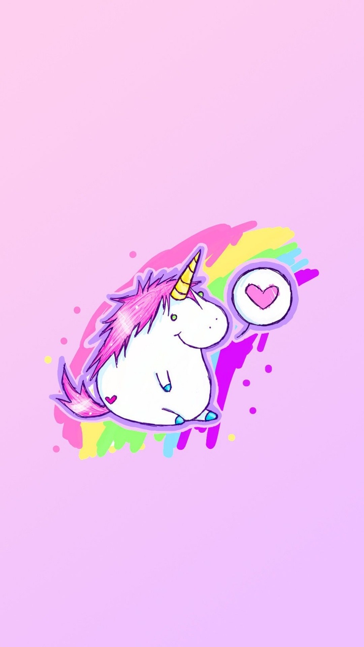 Weiße Und Violette Tierillustration. Wallpaper in 720x1280 Resolution