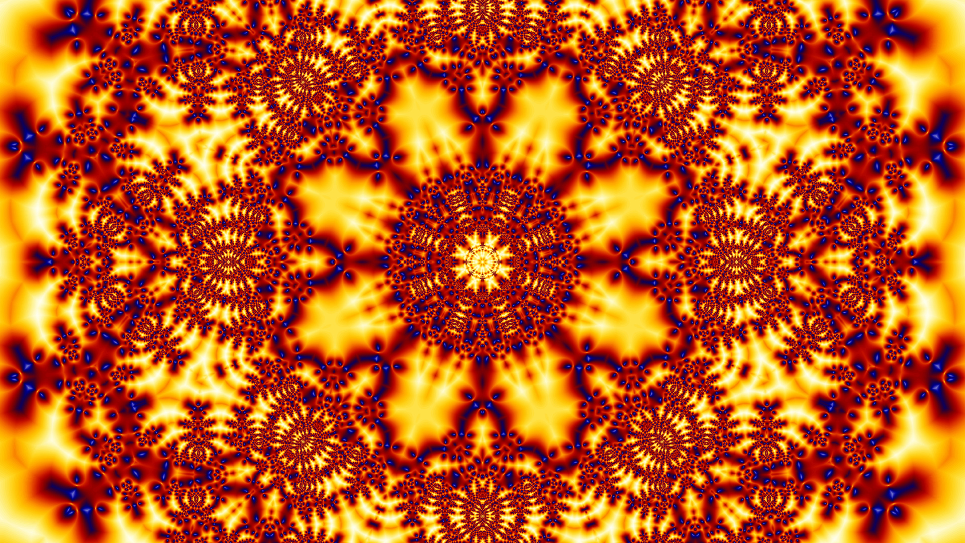 Gelbes Und Schwarzes Florales Textil. Wallpaper in 1920x1080 Resolution