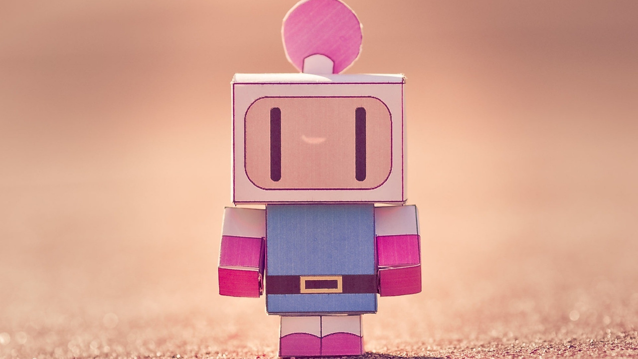 Jouet Robot Marron et Violet. Wallpaper in 1280x720 Resolution